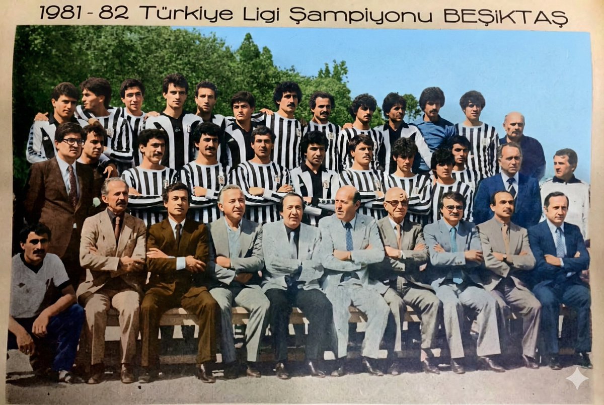 1981-1982 Türkiye Ligi Şampiyonu Beşiktaş...