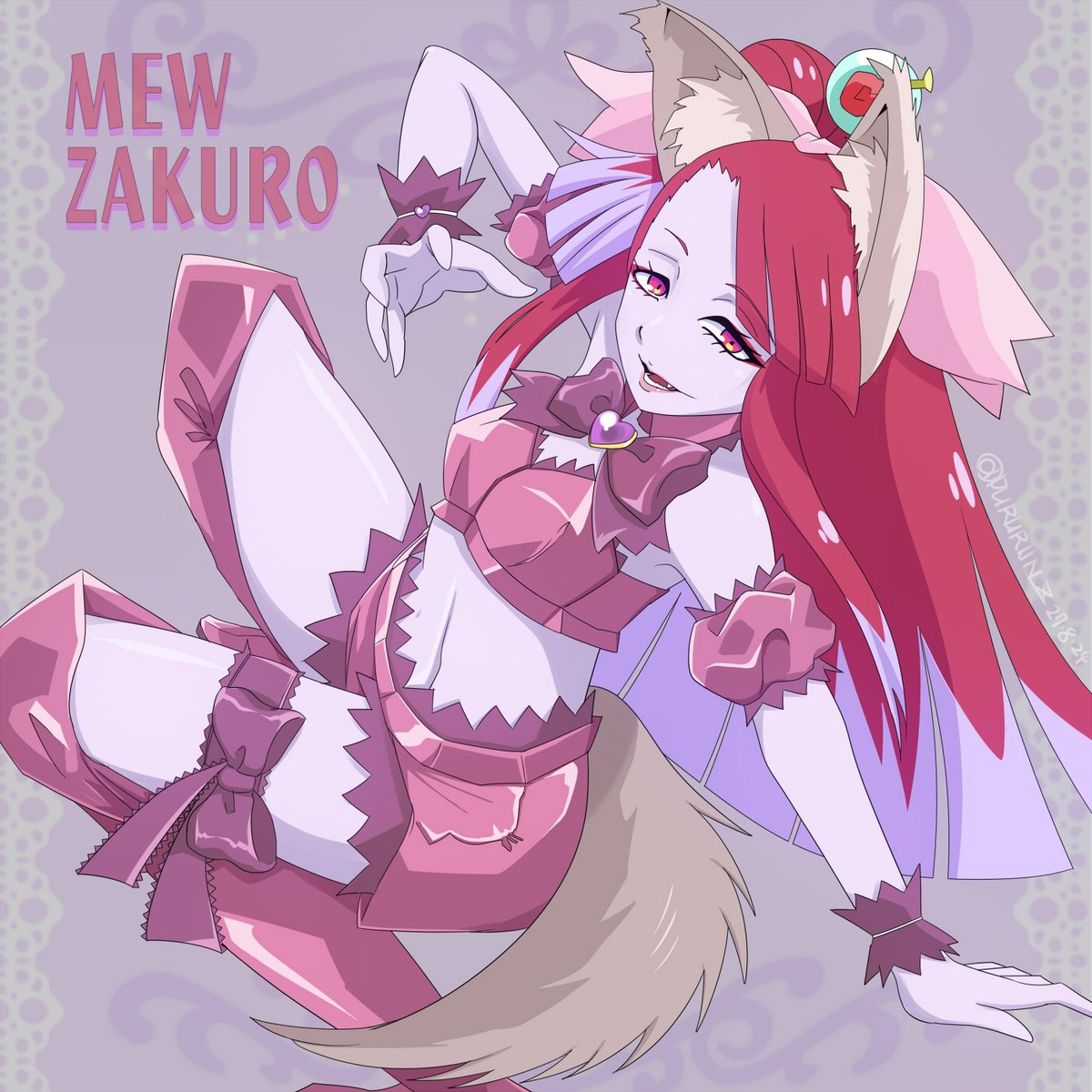 #あなたの描いたプリ敵が見たい
カメ忍者ガメッツとミュウミュウのザクロ 