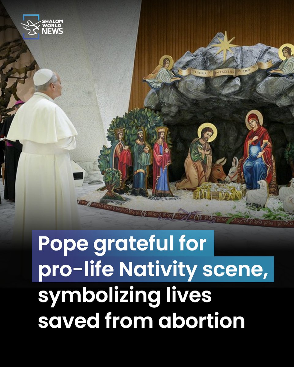 shalomworldnews's tweet image. Pope Leo XIV extended gratitude to the Costa Rican artist Paula Sáenz Soto, the creator of a pro-life Nativity scene, which he donated to the Vatican for this Christmas.

#NativityScene #DefendingLife #ChristmasMessage #HumanDignity #FaithAndHope