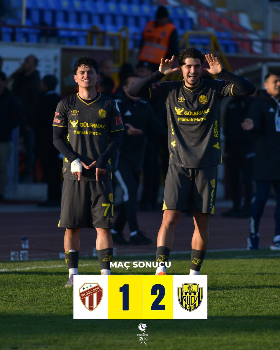 ⏱ Maç Sonucu: Sultan Su İnegölspor 1-2 MKE Ankaragücü’müz
