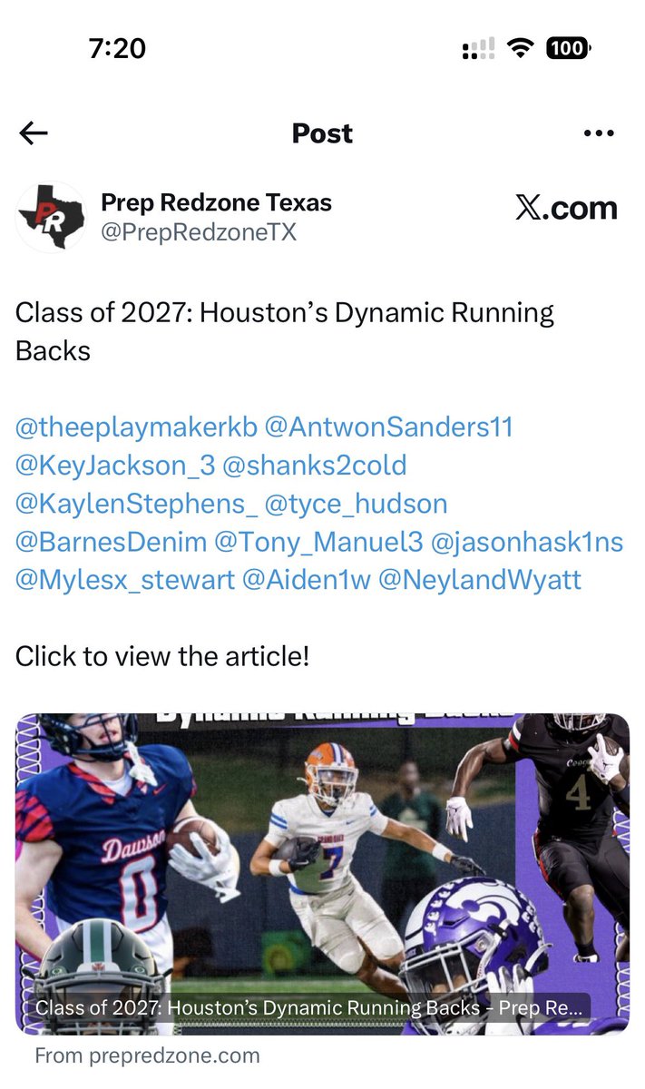 Denim Barnes | RB-WR | 2027 | IOWA COLONY | #13 tweet media