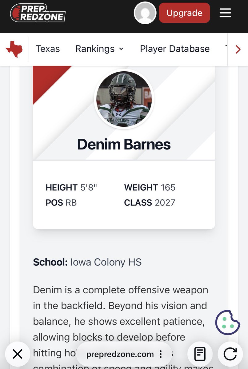 Denim Barnes | RB-WR | 2027 | IOWA COLONY | #13 tweet media