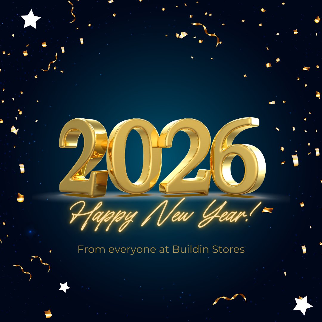 Happy New Year from Buildin Stores! 🥂🍾

Massive thanks to all our customers for your loyal support! We're excited for 2026 and can't wait to help you with your next project.

Wishing you joy, success, and prosperity this year! 🎉

#happynewyear2026