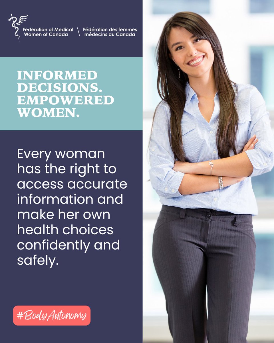 FMWCanada's tweet image. Empowerment begins with knowledge.
Every woman has the right to make informed, confident decisions about her own health.

@DrMTByass @dr_rdosanjh @WCHospital @actioncanadashr @CPHO_Canada 
#BodyAutonomy #WomensHealth #Empowerment #HealthEquity #FMWC #InformedChoice