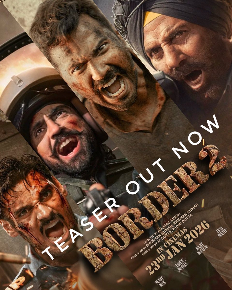 How is #Border2Teaser ??

#Border2 #SunnyDeol <a href="/Varun_dvn/">Varun Dhawan</a> <a href="/diljitdosanjh/">DILJIT DOSANJH</a>