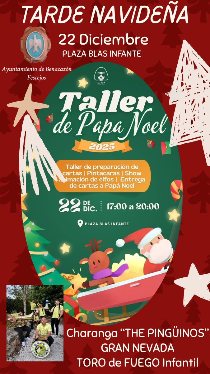 🔴"𝗙𝗜𝗘𝗦𝗧𝗔 𝗗𝗘 𝗣𝗔𝗣𝗔́ 𝗡𝗢𝗘𝗟" 𝗖𝗢𝗡 𝗧𝗔𝗟𝗟𝗘𝗥𝗘𝗦, 𝗖𝗛𝗔𝗥𝗔𝗡𝗚𝗔 "𝗧𝗛𝗘 𝗣𝗜𝗡𝗚𝗨̈𝗜𝗡𝗢𝗦", 𝗚𝗥𝗔𝗡 𝗡𝗘𝗩𝗔𝗗𝗔 𝘆 𝗧𝗢𝗥𝗢 𝗙𝗨𝗘𝗚𝗢 𝗜𝗡𝗙𝗔𝗡𝗧𝗜𝗟
benacazon.es/es/actualidad/…

#Benacazón #navidadbenacazon #benacazon