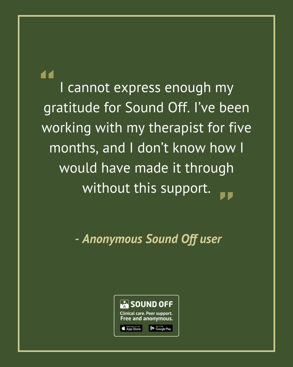 This is why Sound Off exists  support that understands.

Learn more:sound-off.com

#Veterans #SoundOff #MentalHealth #EndStigma #PeerSupport