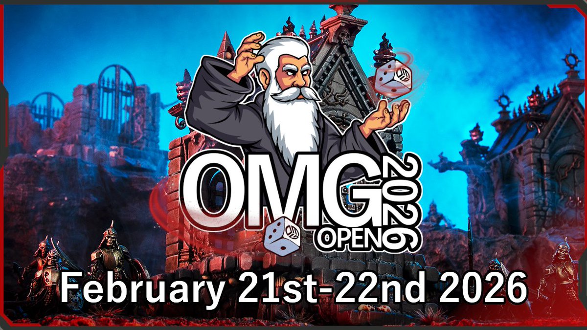 Need a last minute Xmas gift for yourself or a friend? Come to the OMG OPEN 2026 an AoS GT held in Monroe, MI on Feb 21-22, 2026 Tickets up on BCP.  bestcoastpairings.com/event/rxpHanoR…