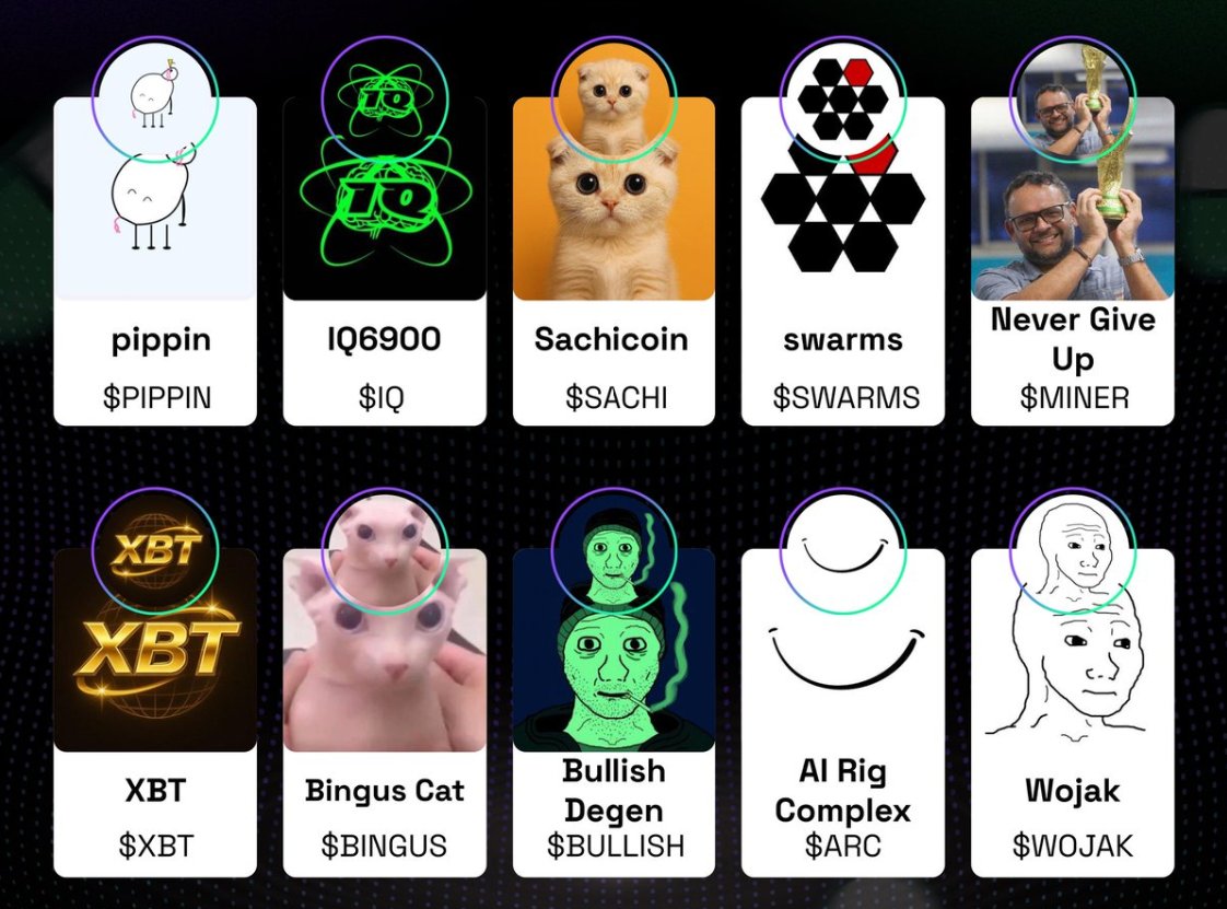 HotCommunities's tweet photo. What’s on your bullish radar?👇

🟢 $PIPPIN 
@pippinlovesyou
🟢 $IQ 
@IQ6900_ 
🟢 $SACHI 
@sachi_coin
🟢 $SWARMS 
@swarms_corp
🟢 $MINER 
@Dum_Ilustrador
🟢 $XBT 
@XBT
🟢 $BINGUS 
@thebingusmeme
🟢 #BULLISH 
@SolBullishDegen
🟢 $ARC 
@arcdotfun
🟢 $WOJAK 
@WojakOnX