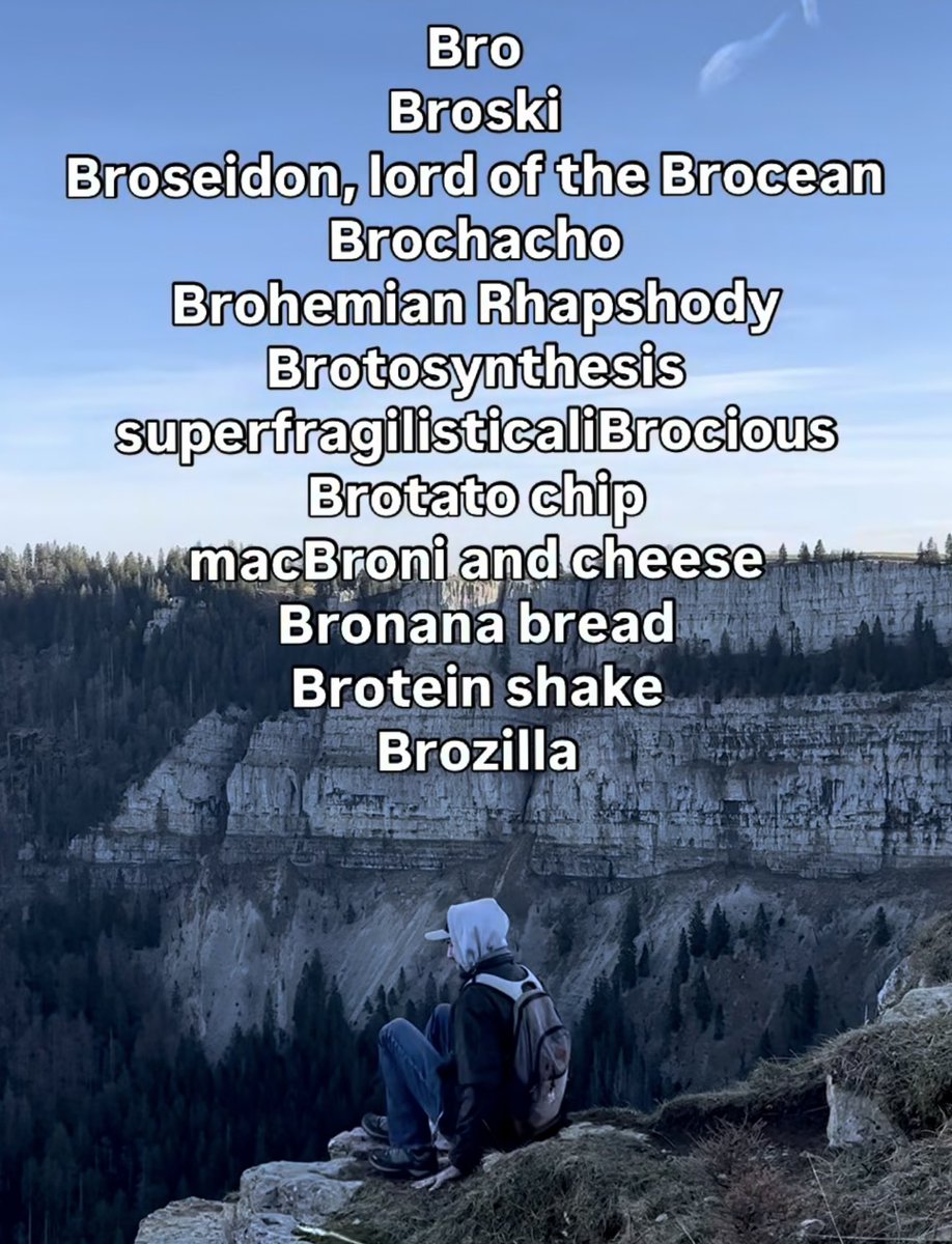 DudespostingWs's tweet photo. The ultimate “bro” list https://t.co/IEy3qey2zb