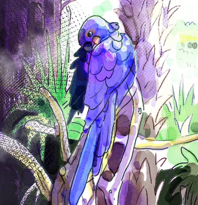 Day0555 クリスタの雲ガーゼペンを使って光を描いてみる。雲って名前なだけあって湿度感出せて良い感じ