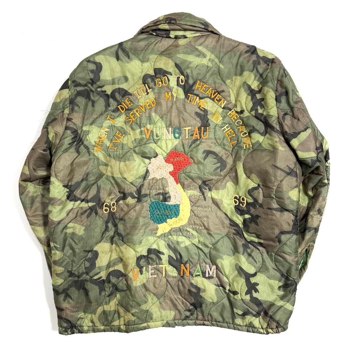 60s VIET-NAM SOUVENIR JACKETです。 サイズ L 肩幅 49cm 身幅 59cm