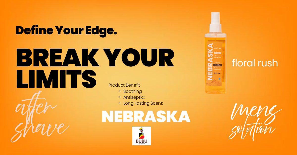 BSafeug's tweet photo. Define your edge.
Break your limits.

Nebraska After Shave – Floral Rush 🌸
Soothing. Antiseptic. Long-lasting. https://t.co/np8aR5zBrJ