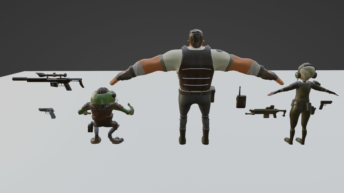 11ityRomilton's tweet photo. To model oneself after the art of others? 
At some point I tried to make models of this John Thacker concept.
 It didn't turn out as it should have in the painting, but I think I can still improve it. https://t.co/HUltNfMsac

#indiegame #3dmodeling #assets3d #blender3d https://t.co/FqoqjufZky