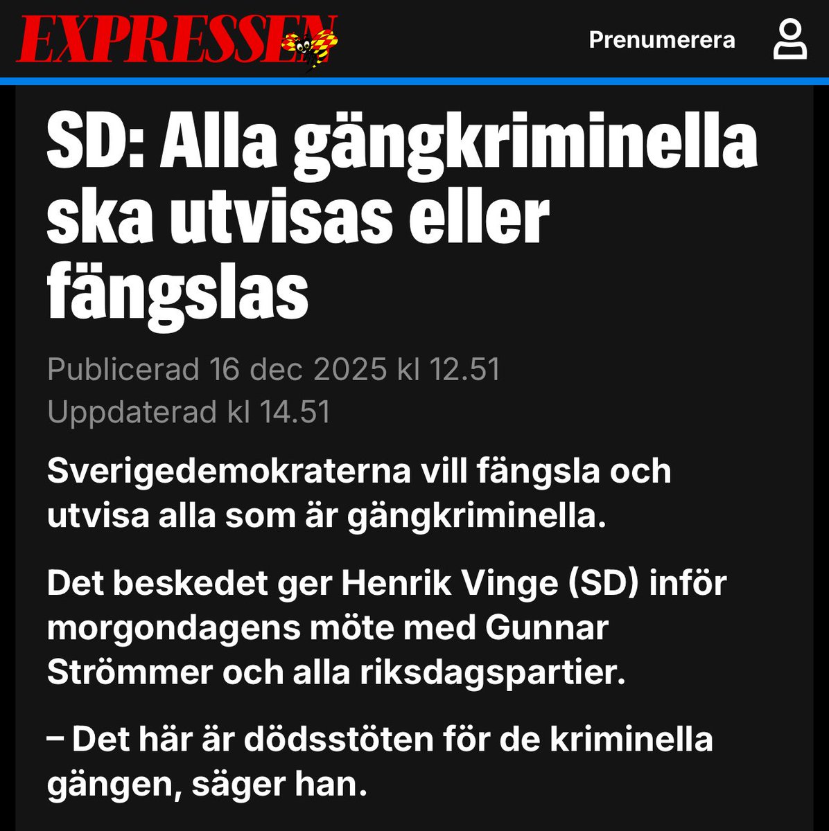 HWLinvest's tweet image. Objektivt sett måste man ändå erkänna att det här förslaget är rätt så jävla genialiskt.

Jag menar, den som motsätter sig det här kommer förr eller senare behöva förklara varför de ska få stanna på svenska gator.

Vilket i sig är ett ganska intressant ställningstagande.

Är det…