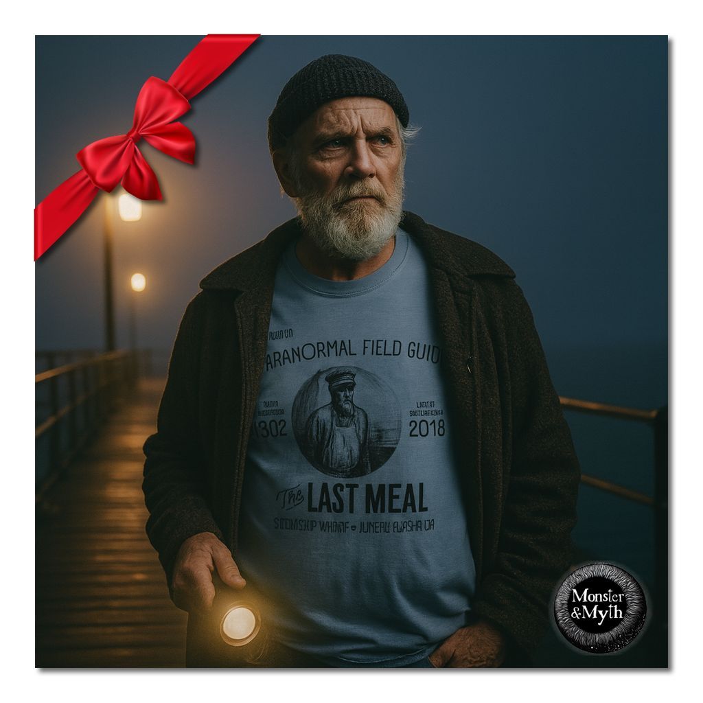 MonsterAndMyth's tweet photo. The “Last Meal” tee is the perfect eerie Christmas gift.
Holiday sale → https://t.co/iQL6UVx2mS
#Paranormal #GhostStories #AlaskaLore #MaritimeGhosts #ParanormalFieldGuide #MonsterAndMyth #SpookyGifts #HolidayGifts #Christmas2025 #EtsySale #EtsyFinds #Folklore #GhostLore #MysteryFan #WeirdHistory