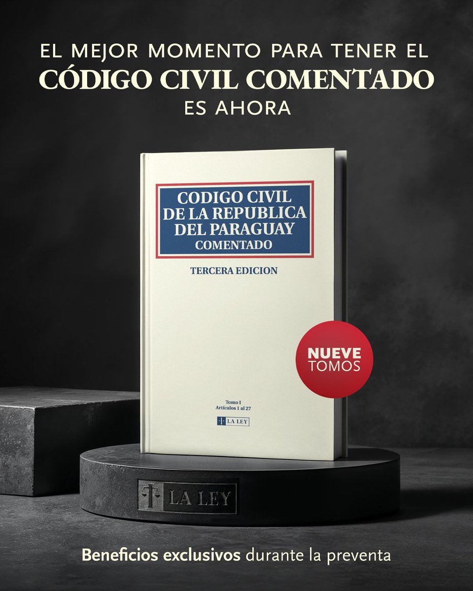 Este es el mejor momento para llevar a tu biblioteca el Código Civil comentado.

Una obra esencial, largamente agotada y requerida, vuelve a circular para acompañar el trabajo de la comunidad civilista.

📅 Preventa exclusiva con cupos limitados habilitada.

Enterate con tu