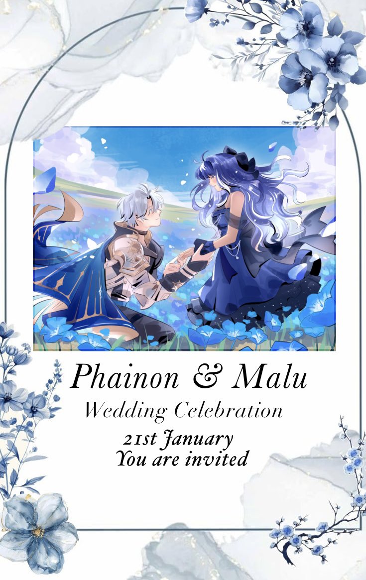 I would love to share a very special announcement with everyone! 🤍
Me and Phainon are getting married! 

And of course everyone is invited! 
Our wedding will be on January 21st, which is also our 1 year anniversary 💍

© demipie