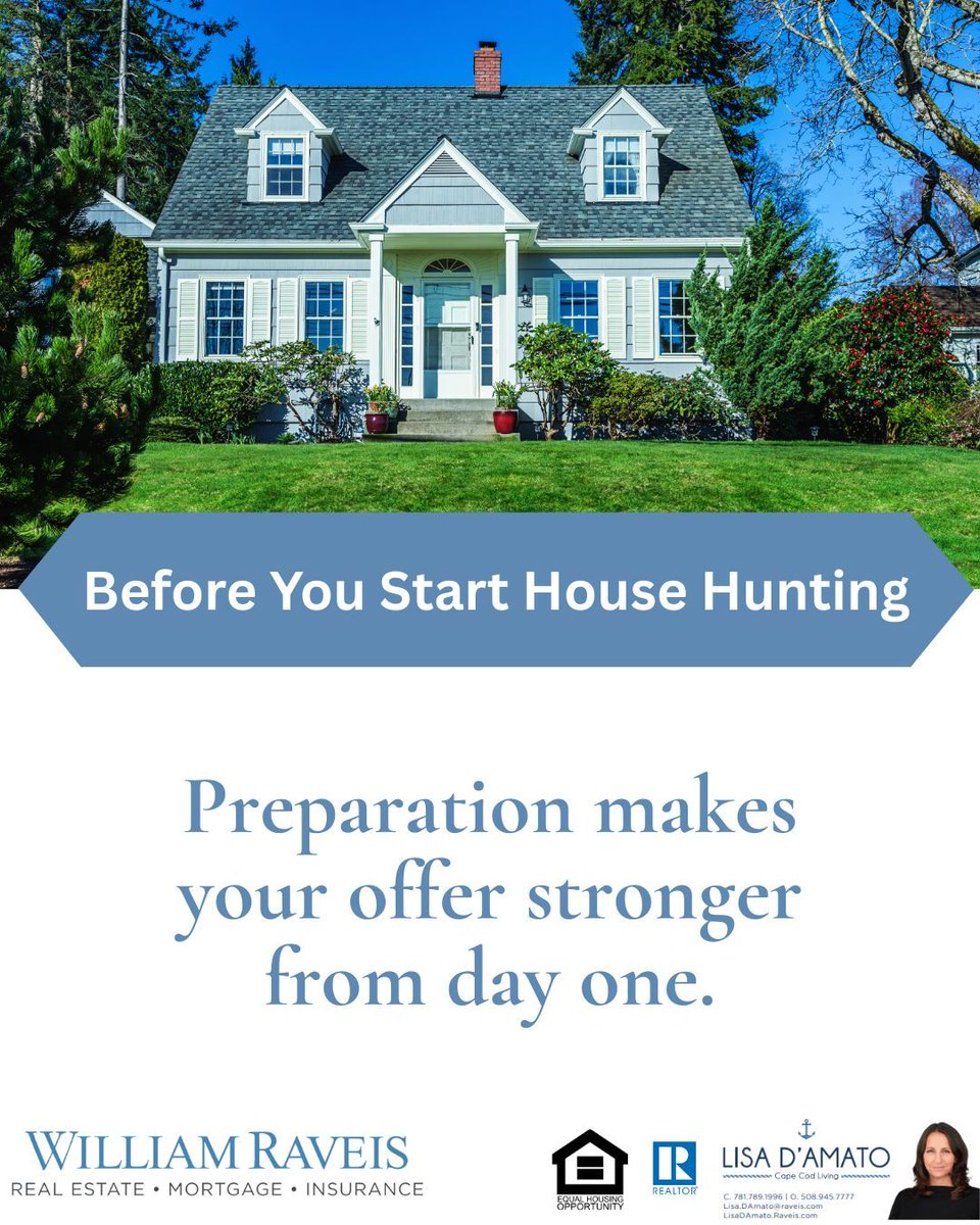 LisaDAmatoKW's tweet image. Successful buyers don’t start with showings, they start with preparation. Understanding your budget, getting pre-approved, and knowing your priorities helps you move quickly and confidently when the right home becomes available.

#HomeBuyingTips #CapeCodLiving #MARealEstate