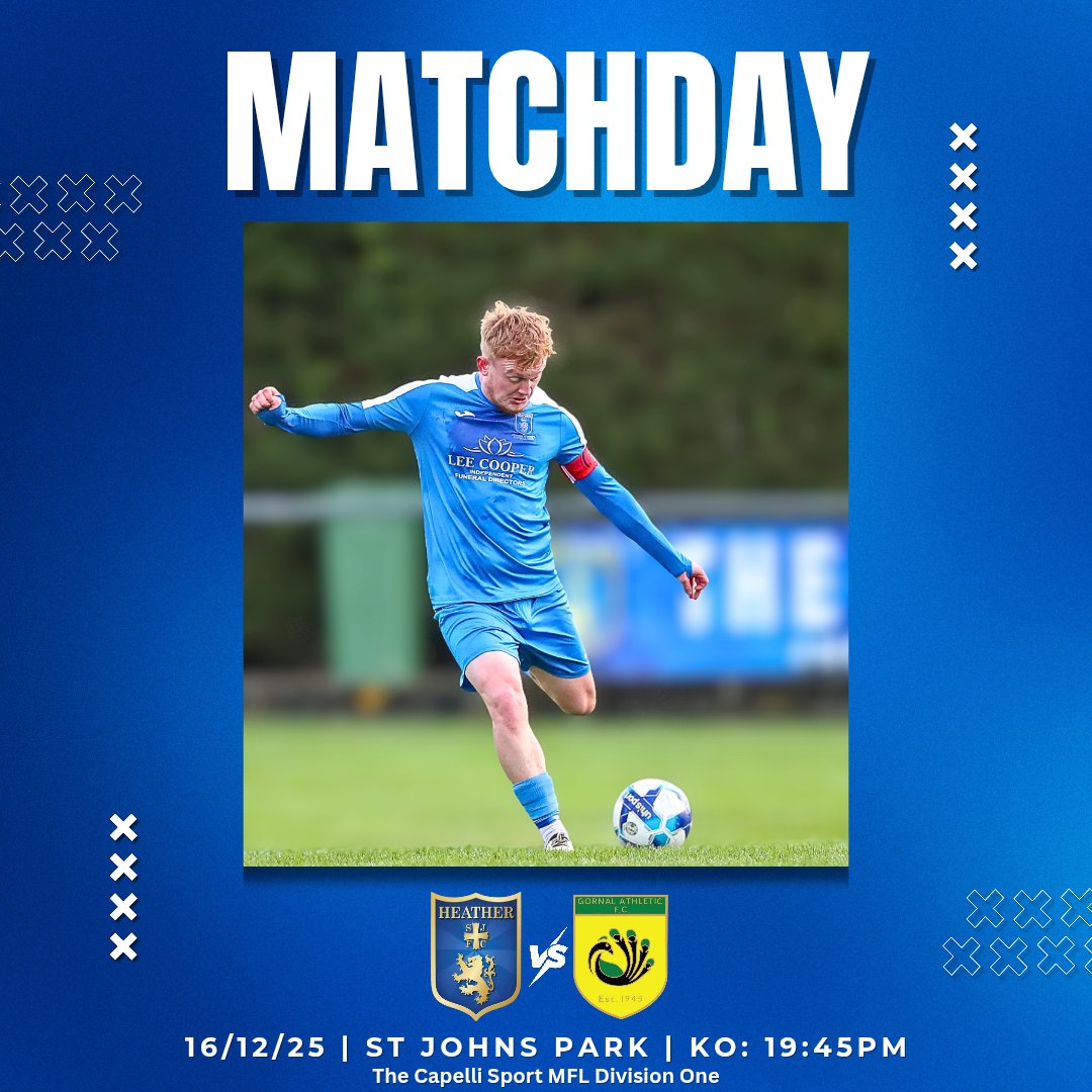 𝙈𝘼𝙏𝘾𝙃𝘿𝘼𝙔 ⚽

🗓️ Tuesday 16th December 2025
 Heather St. John's 🆚 Gornal Athletic
🏆 The Capelli Sport MFL Division One
🏟️ ST Johns Park 
⏰KO: 19:45pm

📢 Get down to ST Johns Park and back the lads!

#matchday #grassrootsfootball #underthelights