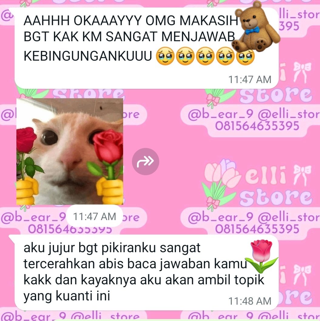 Aku open jasa bimbingan konsultasi konseling tutor skripsi jurusan psikologi. Bisa review proofread naskah. buat yang dosen nya slow respon bisa banget kalo mau diskusi 

🌷 Testi di media/pinned <a href="/b_ear_9/">elli - joki psikologi tugas/skripsi</a> 

Langsung wa aja wa.me/6281564635395
#zonauang #jokitugas #jokiskripsi
