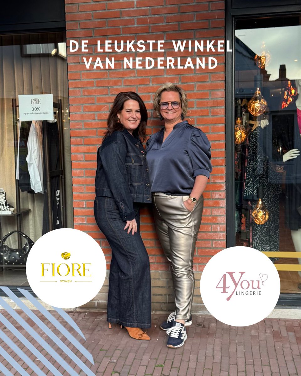 4 You Lingerie en Fiore Women genomineerd voor De Leukste Winkel van Nederland 🏆

Wat een mooie erkenning voor deze ondernemers.
Als winkeliersvereniging zijn we ontzettend trots!

🗳️ Stem nu via deleukstewinkelvannederland.nl/stemhier