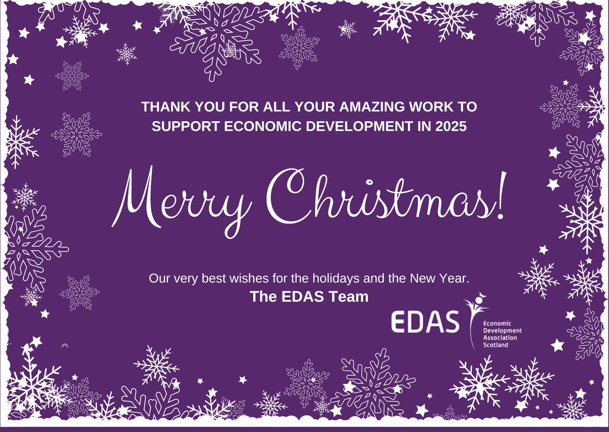 edas_scotland's tweet photo. Merry Christmas from all of us at EDAS! 🎄

Thank you for your continued support, insight and engagement throughout 2025. 

We’re looking forward to building on this momentum in 2026.

Wishing you a relaxing festive break and a very Happy New Year 🎉 https://t.co/YEVmlDYTzU