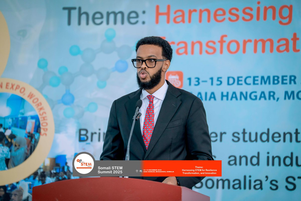 Mr. Said Abdi Adam, Deputy Corporate Affairs at <a href="/Hormuud/">Hormuud Telecom</a>  Telecom participated in the Somali STEM Summit, highlighting the key role Hormuud Telecom plays in advancing STEM development in Somalia

#SomaliSTEM #Hormuud #STEM #Innovation #Development