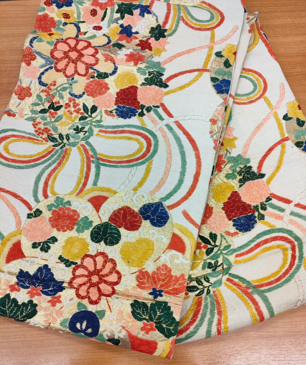 アンティーク 丸帯 406cm ￥2200 #着物 ＃リサイクル着物