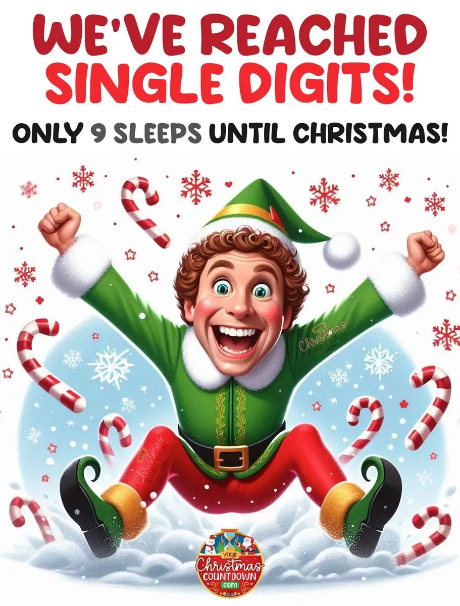 christmas_clock's tweet photo. 9 SLEEPS UNTIL #CHRISTMAS!
🕒 https://t.co/08kJVAWqc2 🎄🎅 https://t.co/YPQdUEnQgT