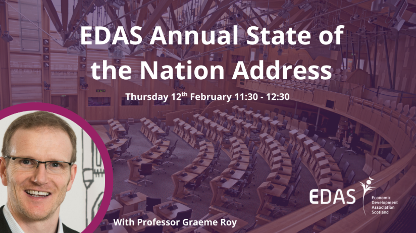 edas_scotland's tweet photo. 📊 EDAS Annual State of the Nation Address |12 February 2026

🎤 Professor Graeme Roy,  Chair of the Scottish Fiscal Commission, will deliver his annual address, offering expert insight into Scotland’s economic outlook.

👉 Register now - https://t.co/LZ47EoBYHZ https://t.co/QXFjRSpvCW