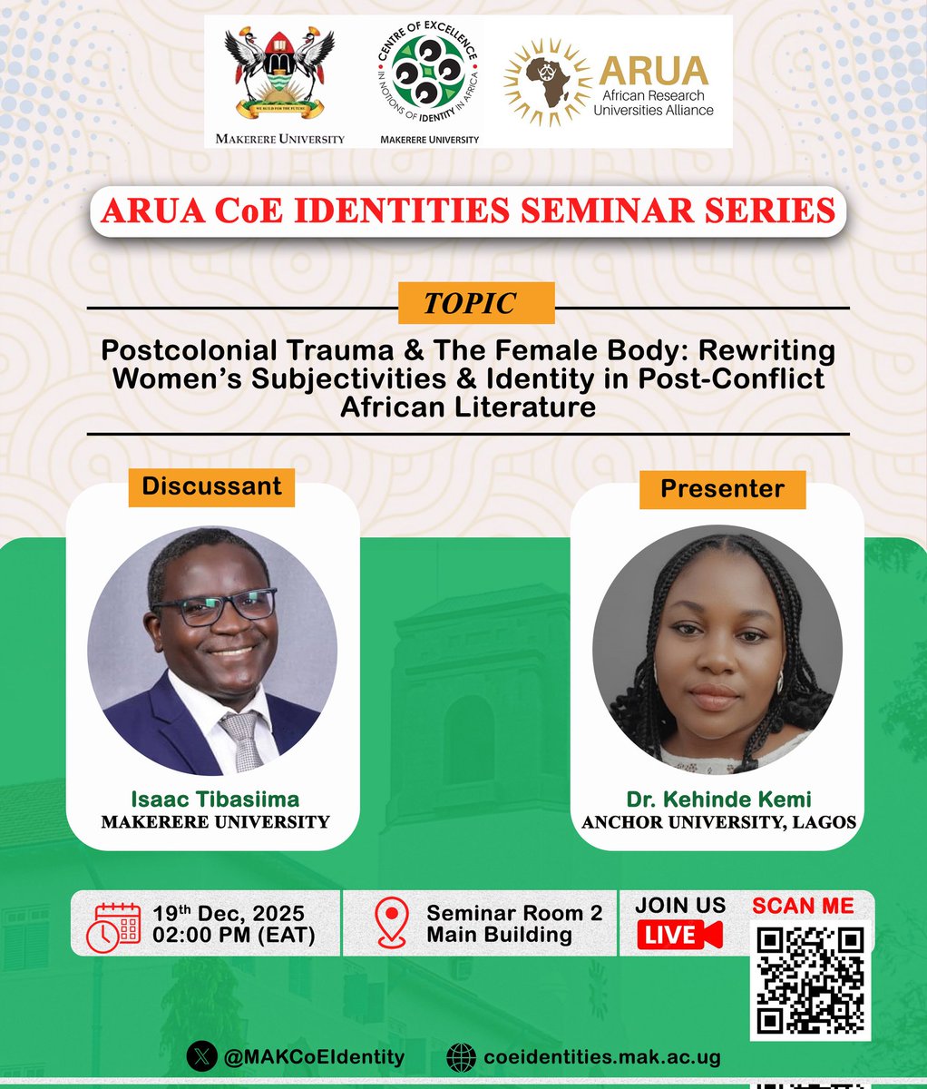 Makerere University ARUA-CoE Notions of Identity tweet media