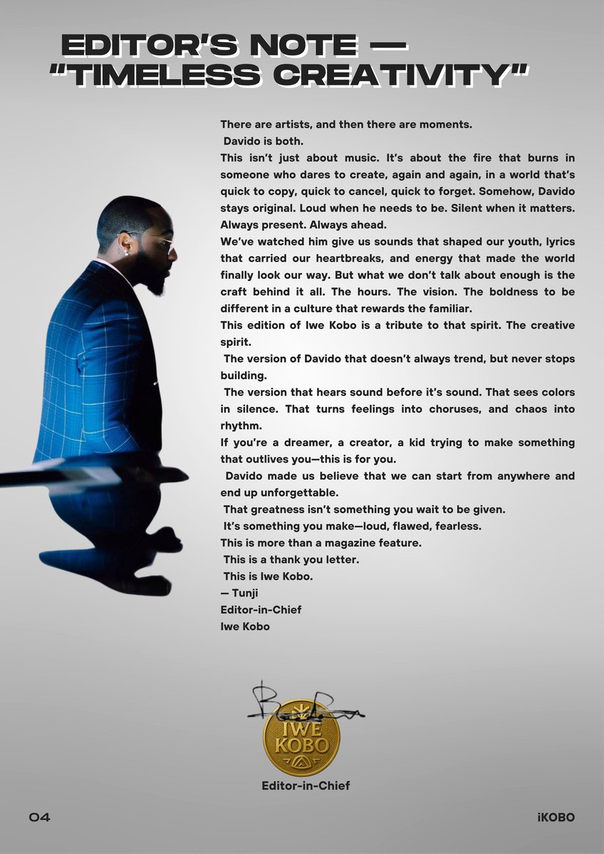 justonekai's tweet photo. Day 201 of tagging @DONJAZZY for $1000
DONJAZZY sir, if you ever feel led to support a creator who’s been building with zero tools, I’m here.
$1000 would give me a mic, camera, gadget, workspace, and space to focus.
All created on phone and canva
@MavinRecords https://t.co/p6GRJQwpWl