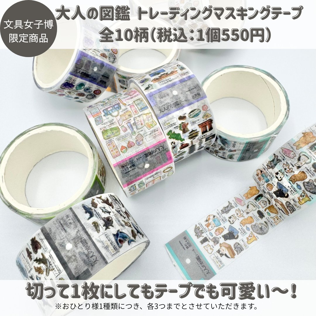文具女子博2025 限定販売①】 🔴大人の図鑑トレーディングチャーム2/全
