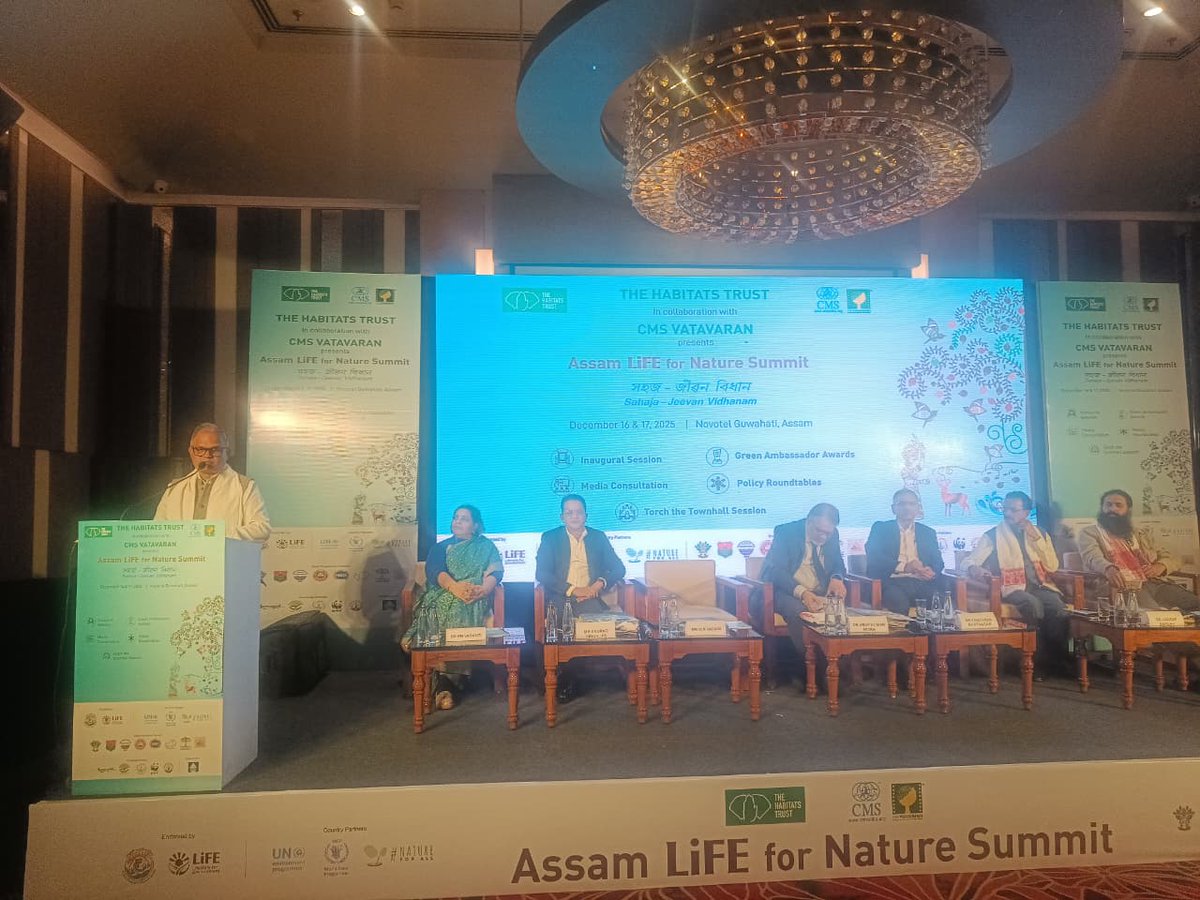Accmsociety's tweet photo. Joining as the Chief Guest in Assam Life for Nature Summit, Shri M.K. Yadava, SCS, GoA, stressed the need for sustainable lifestyles amid economic growth, praised Assam’s deep bond with nature, and called for #collective_action towards a #greener, #Climate_resilient Assam. https://t.co/KpRgpeof02