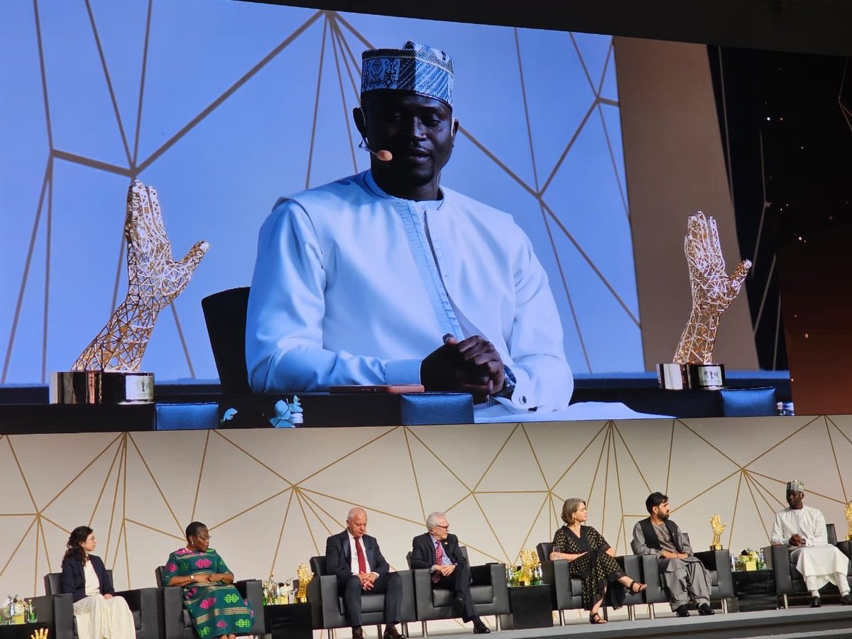 gmbparticipates's tweet photo. On Dec 14, @marrnyang1, Founder &amp; ED of @gmbparticipates, received the Youth Creativity &amp; Engagement Prize at the ACE Award, presented by the Emir of Qatar &amp; the UN. A shared achievement. A pride for The Gambia. #PrideOfTheGambia #GambiaParticipates #ACEAward https://t.co/u8GGT2eoZ4