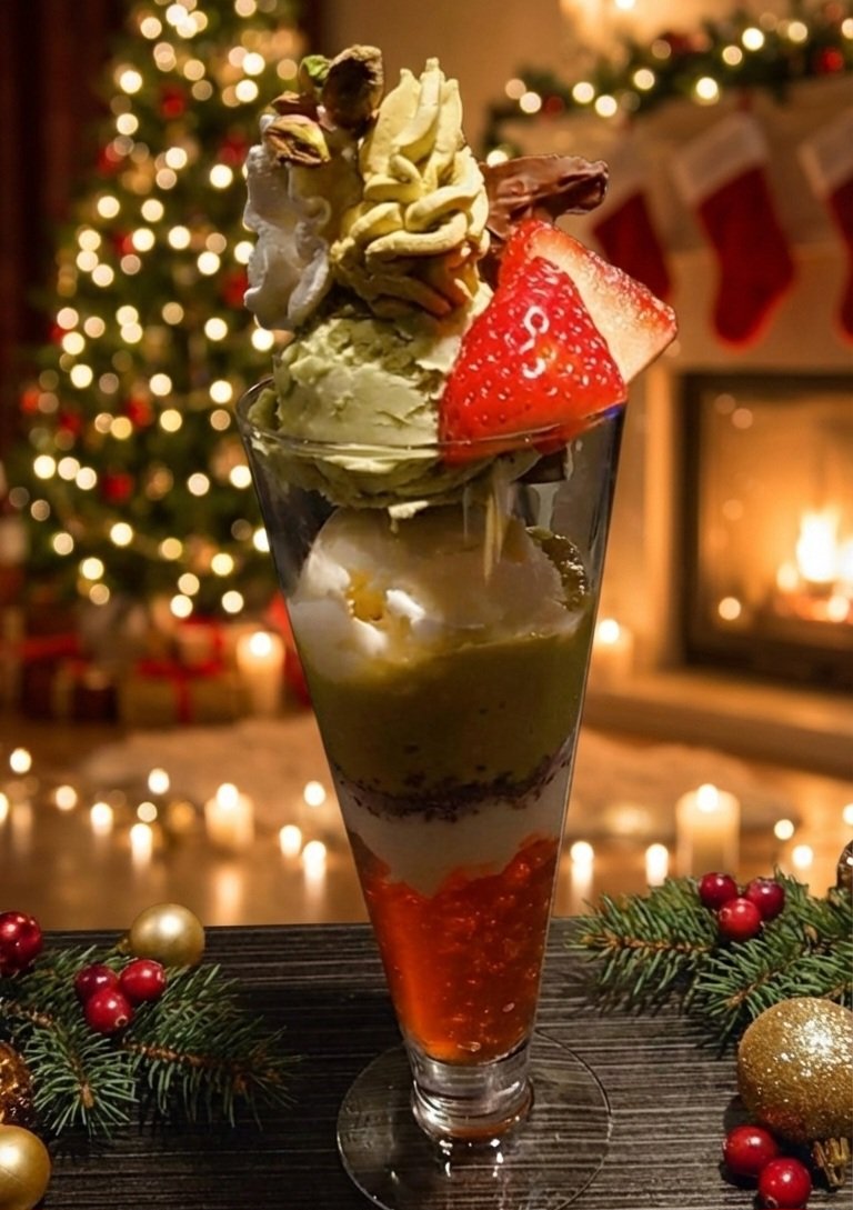 季節のパフェがピスタチオに変わりました✨️ ピスタチオが好きな方に