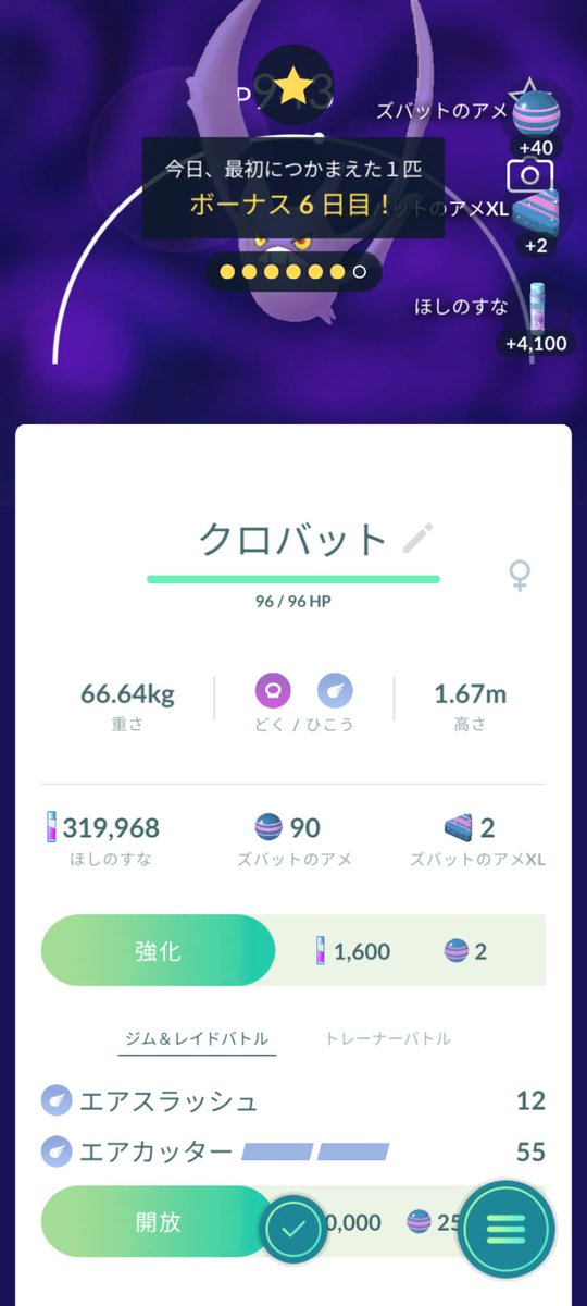 uuuyuupoke's tweet photo. 一回捕まえるだけで飴40個凄い https://t.co/pDnsJdG7VW