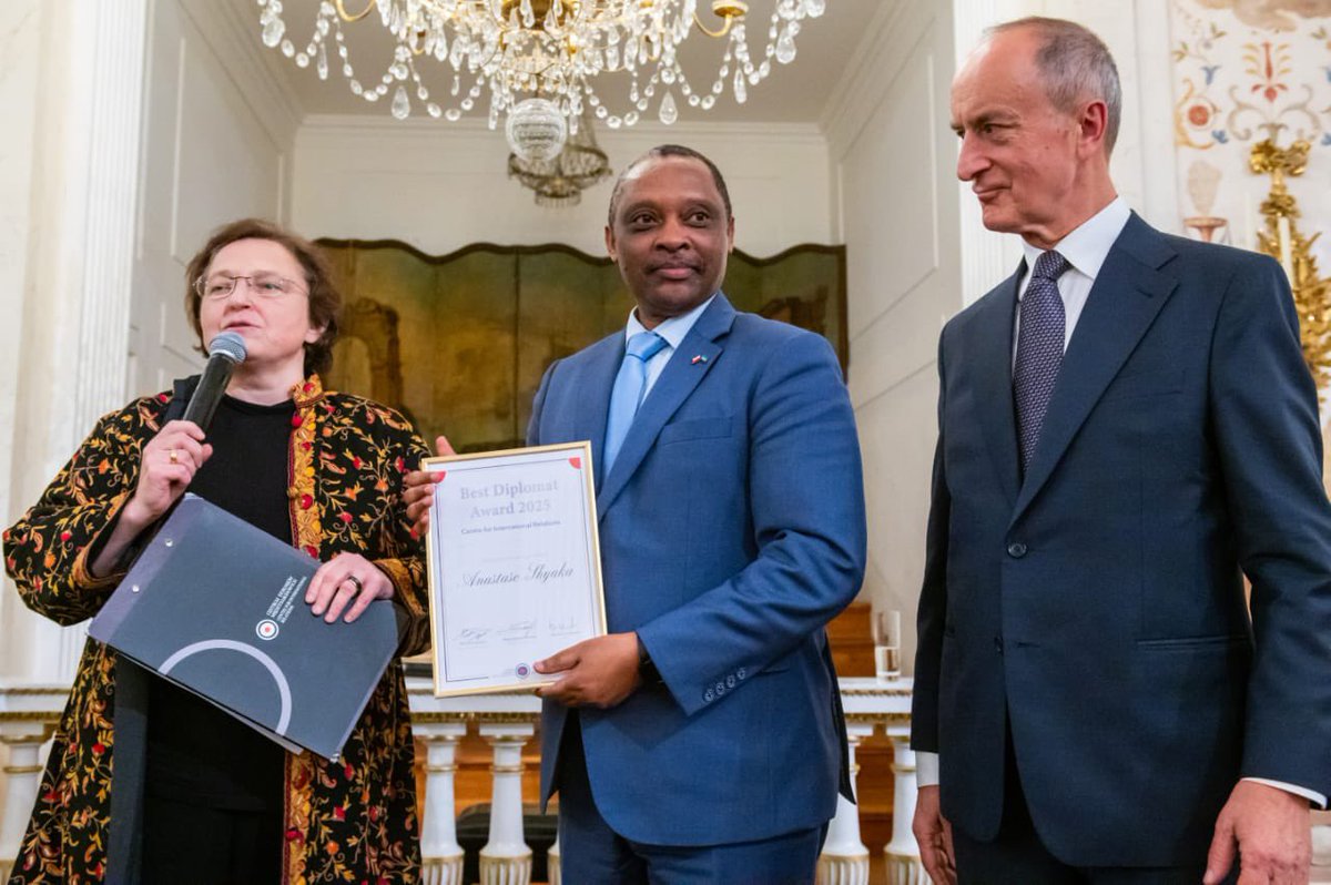 Karirima1's tweet photo. Rwanda’s Ambassador to Poland, @ashyaka Anastase, has received the “Best Diplomat Award’ for the Year 2025 at the Christmas conference hosted by the THINKTANK and the Centre for International Relations at the Palace on the Isle.

This high-profile event, attended by ministers, former ambassadors, and experts, marked a significant moment for Rwanda’s growing influence in global diplomacy.

@RwandaInPoland 

*Full article*⤵️⤵️
https://t.co/Sf4Osr7ehm