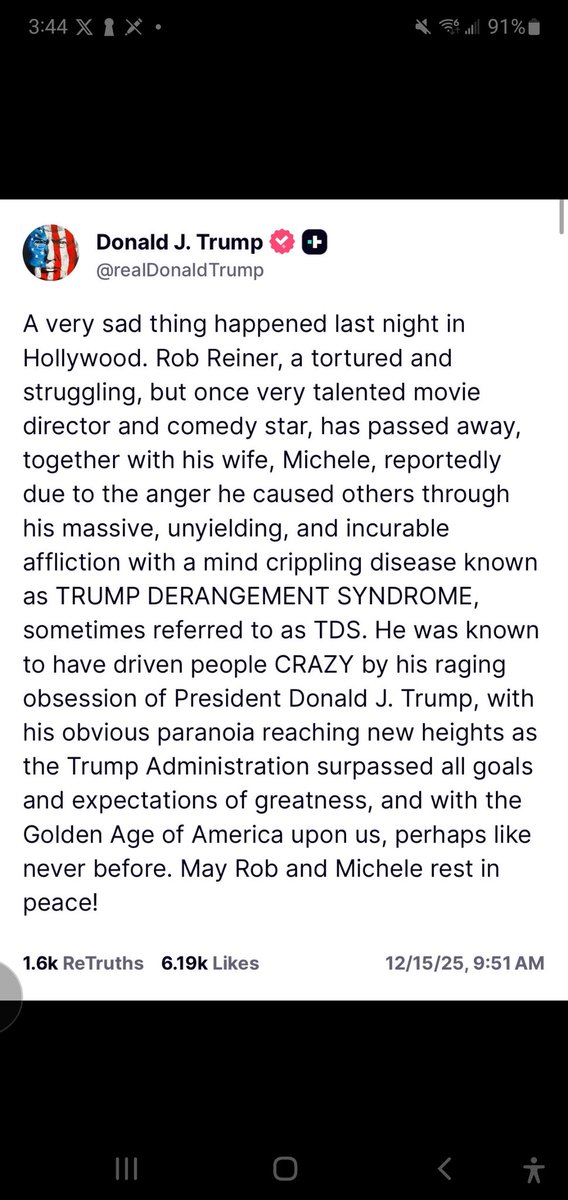 What happened  to Rob Reiner was awful. Just like what happened to Charlie Kirk was awful. Reading this made me sick to my stomach. Can we all stop making light of murder when the victim happens to be someone we dislike? Murder is AWFUL!