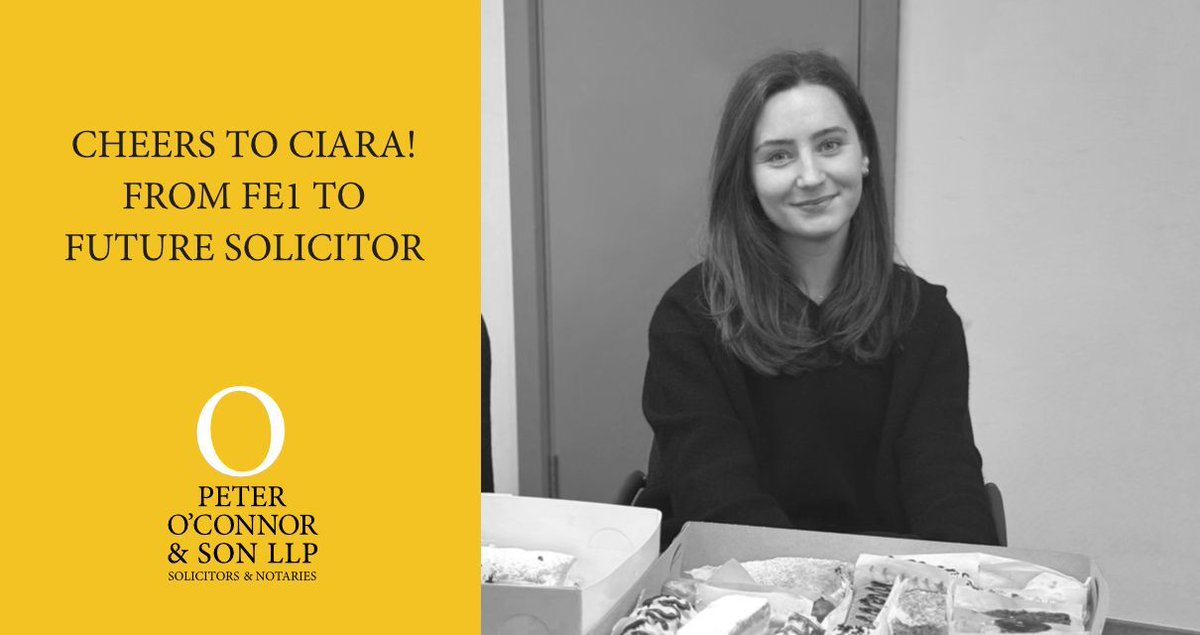 PeterOCSolicit's tweet photo. We are thrilled to celebrate Ciara O’Sullivan’s incredible achievement. She has officially passed all her FE1 exams and will be starting PPC1 at Blackhall Place in September 2026.

Congratulations, Ciara, you have earned every bit of this success! https://t.co/T3qllTenFJ https://t.co/p3bl4mVobx