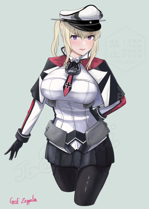 グ「少し大人になったぞ」 依頼絵の息抜きにちょいちょい自分の絵手直ししているんだけども今回はグラーフさん。