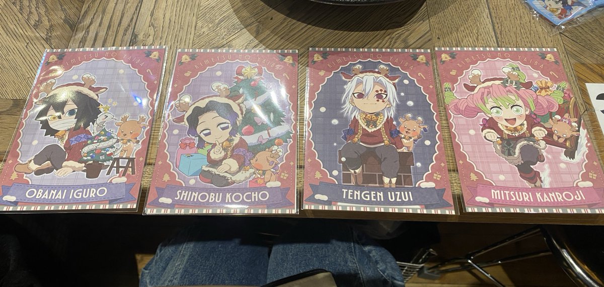 交換】 鬼滅の刃 ポストカード コースター 譲＊ クリスマス 伊黒