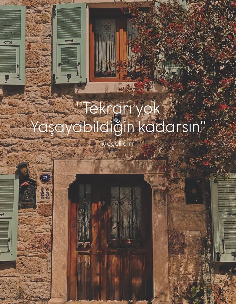 “Tekrarı yok yaşayabildiğin kadarsın.”