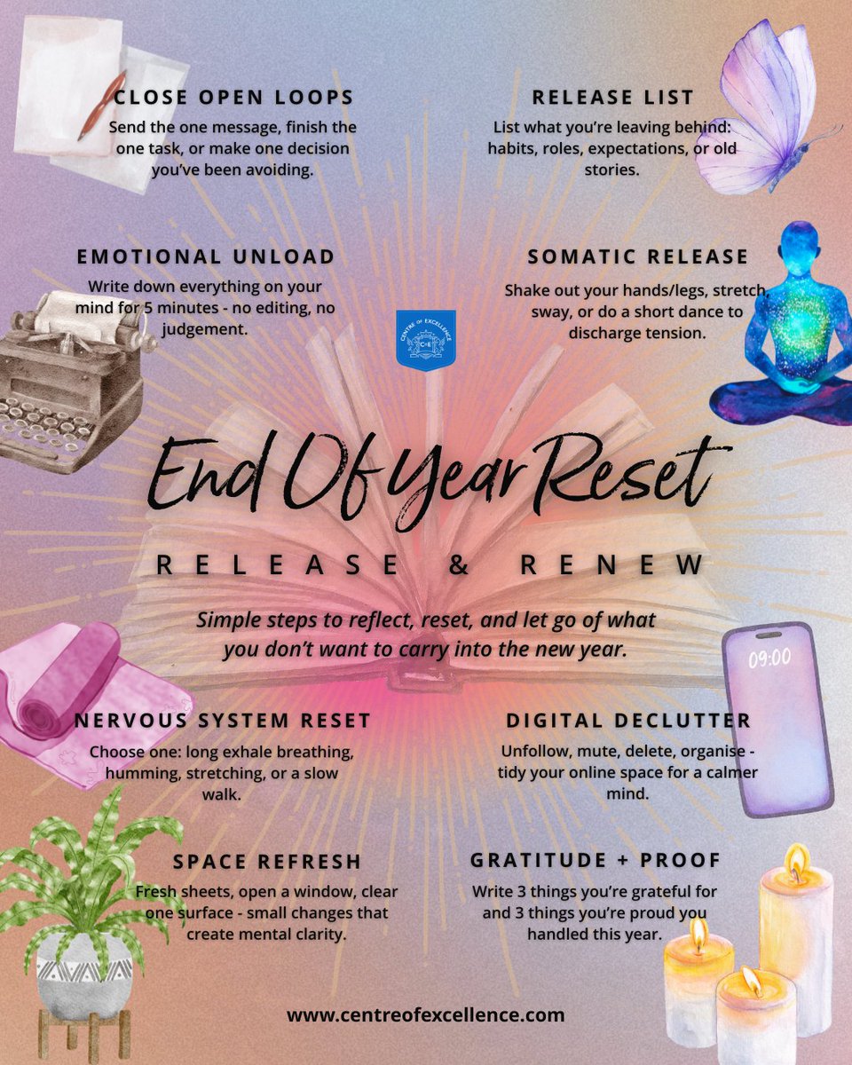 Use this End of Year Reset to release what’s weighed you down and honour how far you’ve come 🌙💛

#EndOfYearReset #NewYearIntentions