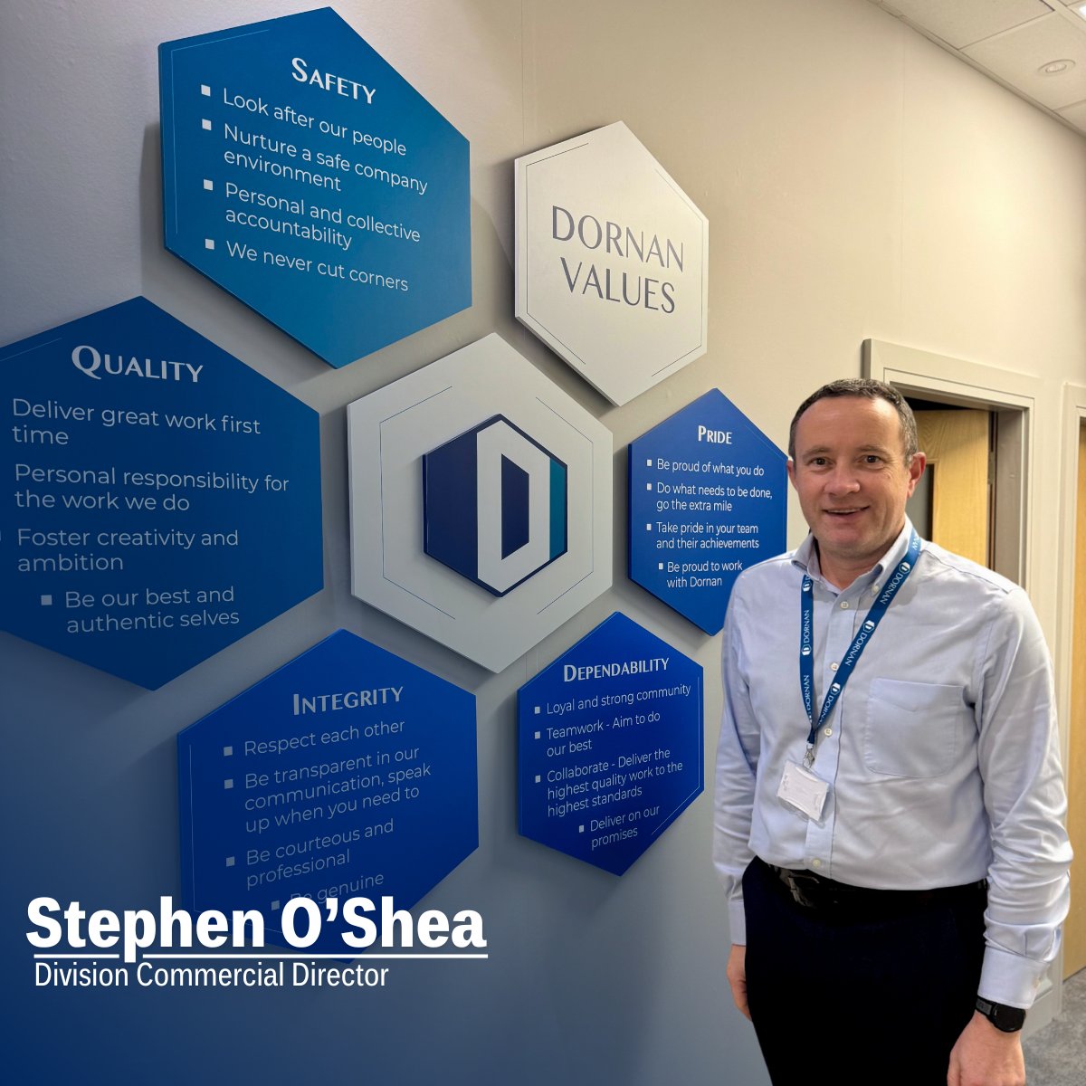 We’re thrilled to welcome Stephen O’Shea as Division Commercial Director at Dornan.
With 28 years of experience delivering complex projects across Europe, Stephen brings proven leadership, strategic vision &amp; expertise in driving value engineering and on-time delivery. #TeamDornan
