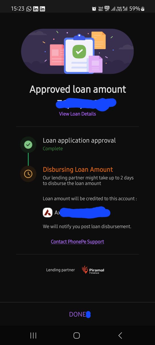 HemantAish's tweet photo. 🚨 Beware! PhonePe's loan offers seem like a scam! Claiming 15-minute credit, but no response or money after 4 days. Loan agreement processed, yet no funds released! Stay away! @PhonePe @PiramalFinance #LoanScam #Beware https://t.co/ZkZmecnFSJ