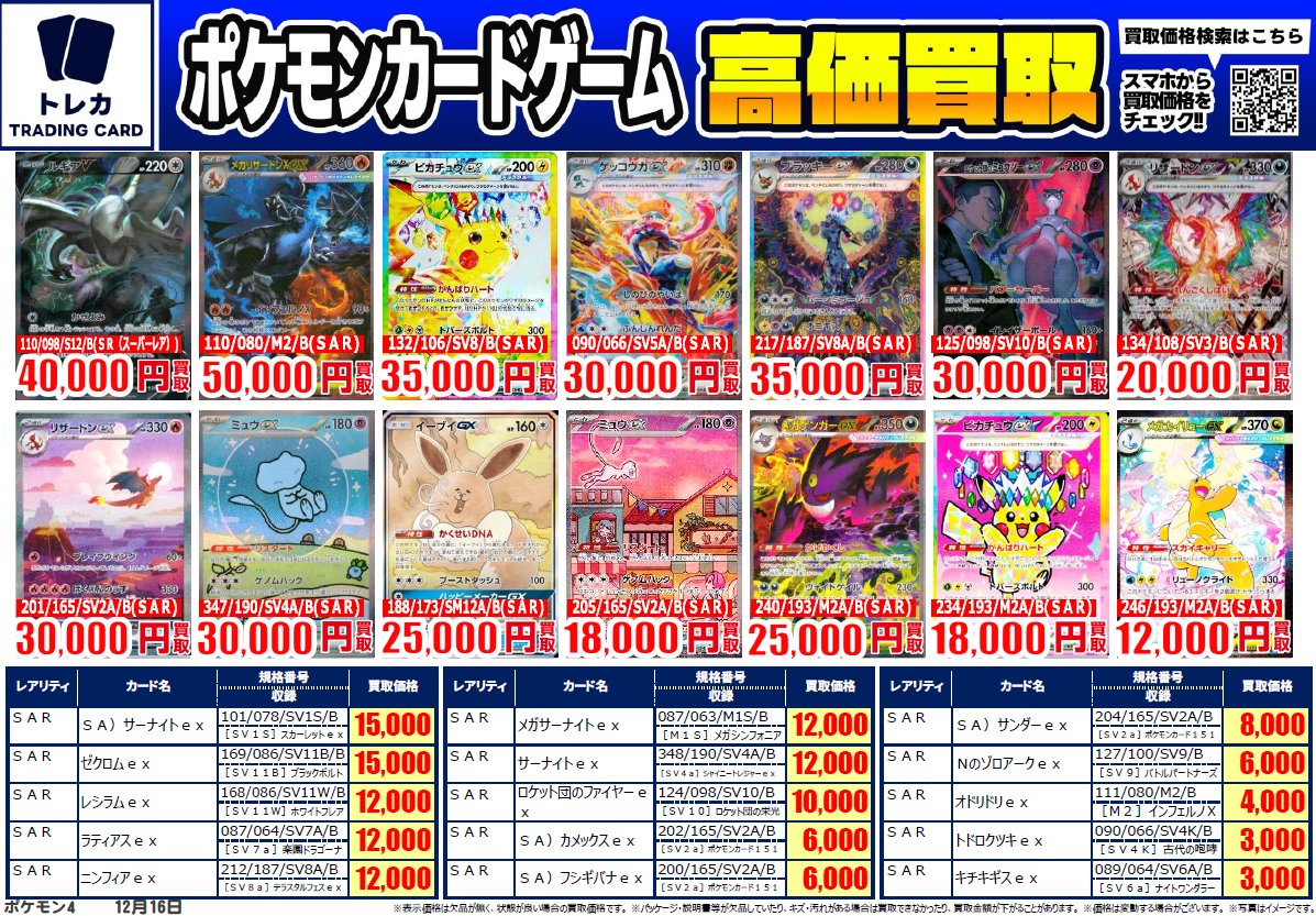 ポケカ 買取情報～ ミモザ SAR(105/078):10000円買取 カイ SAR(236/172