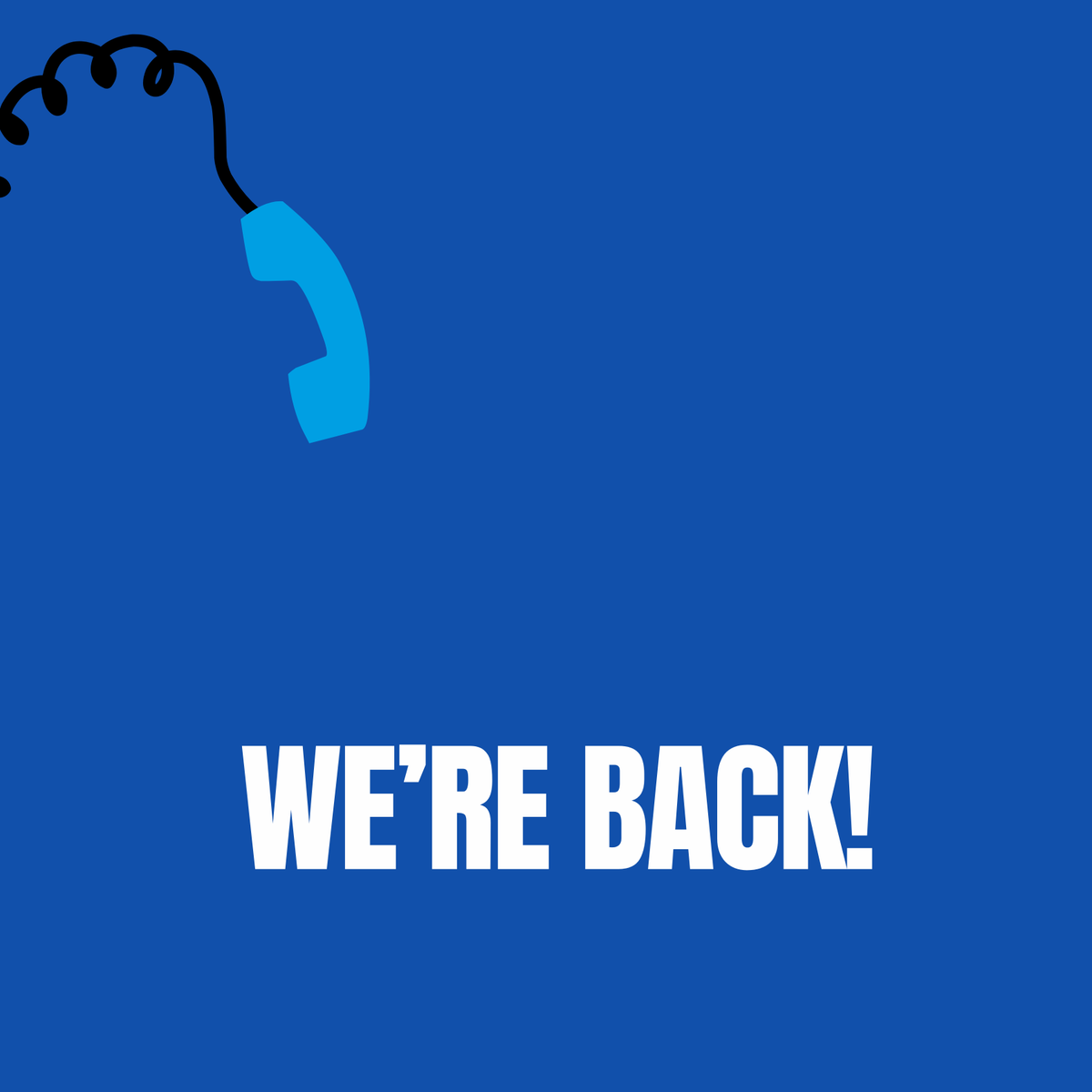 We're back!

Our team are feeling well rested after our break, and we're ready to take on your calls 💪📞

We are currently working through all the voice mails that have come in over the holidays and any messages will be with you shortly.