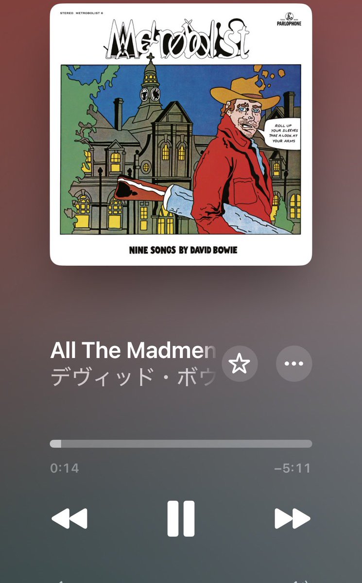 kumaichan901t's tweet photo. お疲れ様火曜日
12月も半ばを過ぎた…
しかし寒いな🥶
#DavidBowie
#AlltheMadmen
#CrackedActor
#Time
#TheWidthofaCircle
#NowPlaying️ https://t.co/fVlQH20dDV